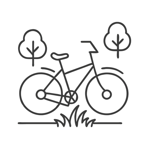 Fahrrad – Symbol für Fahrradverleih und Ausflüge